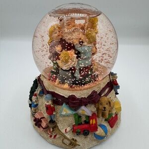 Vintage 90s Christmas "IT'S SANTA !"‎ Musical Snowglobe